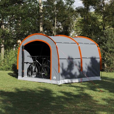 vidaXL Zelt Grau und Orange 268 x 240 x 191 cm Polyester Wasserdicht