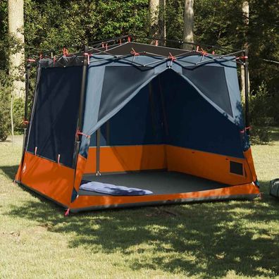 vidaXL Innenzelt 6 Personen Grau und Orange Taft