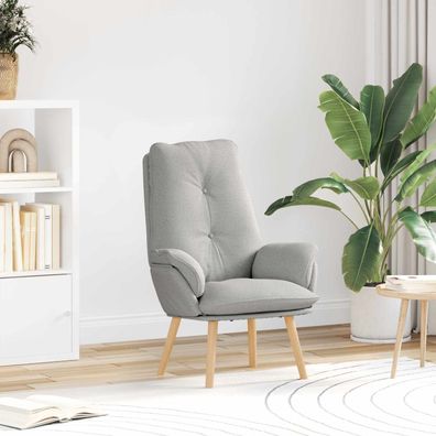 vidaXL Sessel Wolkengrau Polyester und Sperrholz