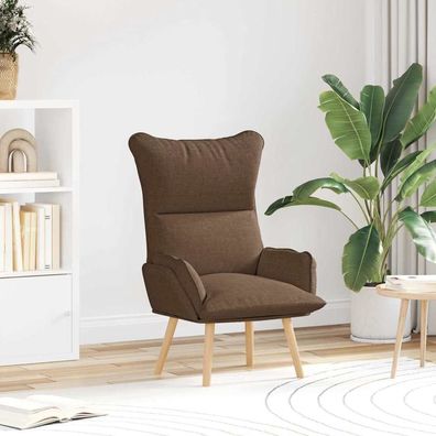 vidaXL Sessel Braun 69 x 74 x 93 cm Stoff und Sperrholz