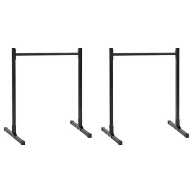 vidaXL Dip Station 2 stk. Schwarz 55 x 90 x 104.5 cm