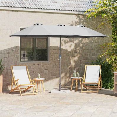 vidaXL Gartensonnenschirm 370 x 197 x 239 cm Polyester und Aluminium