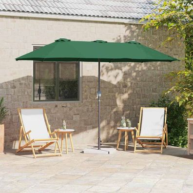 vidaXL Gartensonnenschirm 370 x 197 x 239 cm Polyester und Aluminium