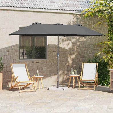vidaXL Gartensonnenschirm 370 x 197 x 239 cm Polyester und Aluminium