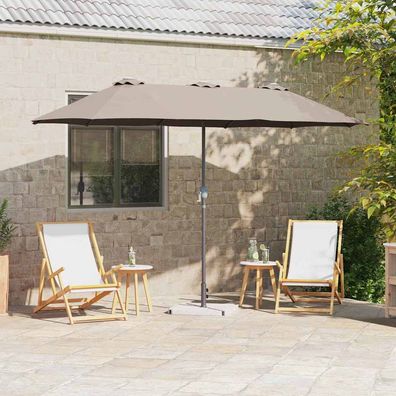 vidaXL Gartensonnenschirm 370 x 197 x 239 cm Polyester und Aluminium