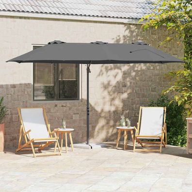 vidaXL Sonnenschirm 372 x 198 x 243 cm Polyester und Aluminium