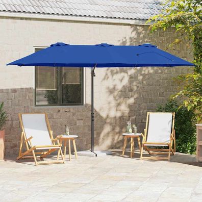 vidaXL Sonnenschirm 372 x 198 x 243 cm Polyester und Aluminium