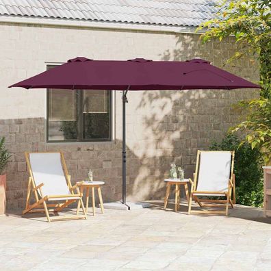 vidaXL Sonnenschirm 372 x 198 x 243 cm Polyester und Aluminium
