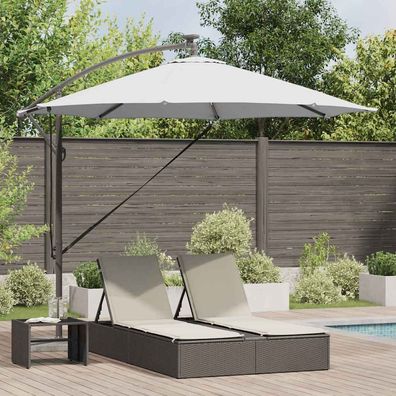 vidaXL Sonnenschirm 294 x 294 x 248 cm Polyester und Aluminium Sand