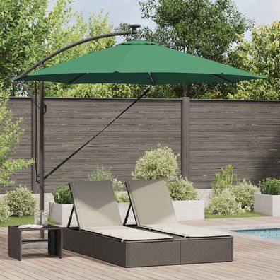 vidaXL Sonnenschirm 294 x 294 x 248 cm Polyester und Aluminium Grün