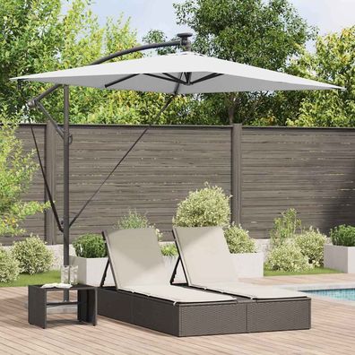 vidaXL Sonnenschirm 294 x 200 x 270 cm Polyester und Aluminium Sand
