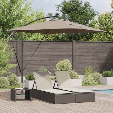 vidaXL Sonnenschirm 249 x 249 x 250 cm Polyester und Aluminium Taupe