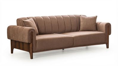 Modernes 3-Sitzer Couch Polstermöbel Dreisitzer Braun Wohnzimmer Neu