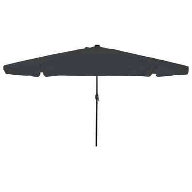 vidaXL Gartensonnenschirm 395 x 395 x 245 cm Polyester Rund Anthrazit