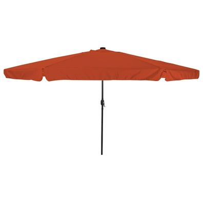 vidaXL Gartensonnenschirm 395 x 395 x 245 cm Polyester Rund Terrakotta