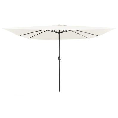 vidaXL Garten-Sonnenschirm Sand 295 x 295 x 245 cm Polyester und Stahl