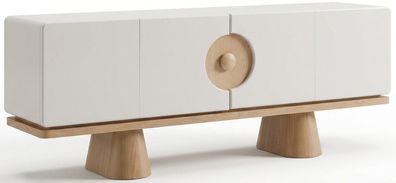Konsole Sideboard Kommode Anrichte Schrank Beige Luxus Modern