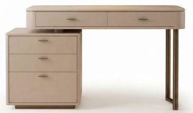 Schminktisch Modern Frisiertisch Kosmetiktisch Beige Luxus Design