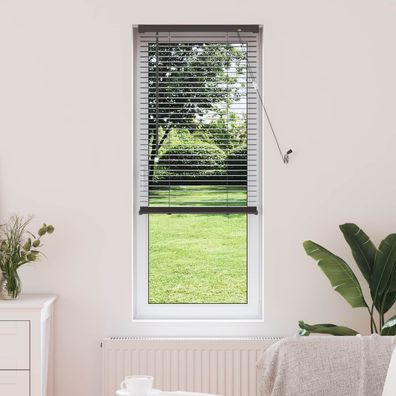 vidaXL Venezianische Jalousie Silber Grau 150 x 40 cm 25 mm PVC
