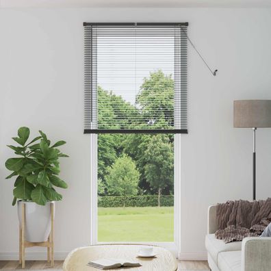 vidaXL Venezianische Jalousie Silber Grau 213 x 80 cm 25 mm PVC