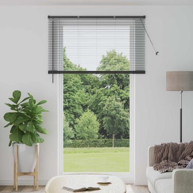 vidaXL Venezianische Jalousie Silber Grau 213 x 140 cm 25 mm PVC