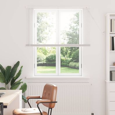 vidaXL Venezianische Jalousie Weiß 150 x 110 cm 25 mm PVC
