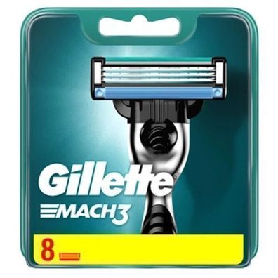 Gillette Mach3 Rasierklingen 8er, Premium-Ersatzklingen fuer Herrenrasur, kompati