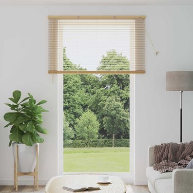 vidaXL Venezianische Jalousie Hellbraun mit Muster 213 x 160 cm 25 mm