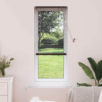 vidaXL Venezianische Jalousie Dunkelbraun mit Muster 150 x 50 cm 25 mm