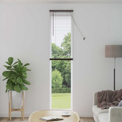 vidaXL Venezianische Jalousie Dunkelbraun mit Muster 213 x 50 cm 25 mm