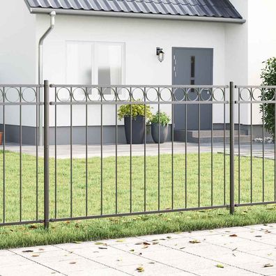 vidaXL Zaunelement ASSEN 170 x 130 cm Stahl Grau