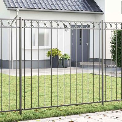 vidaXL Zaunelement ASSEN 170 x 170 cm Stahl Grau