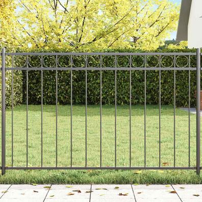 vidaXL Zaunelement ASSEN 163 x 100 cm Stahl Grau