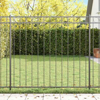 vidaXL Zaunelement ASSEN 163 x 150 cm Stahl Grau