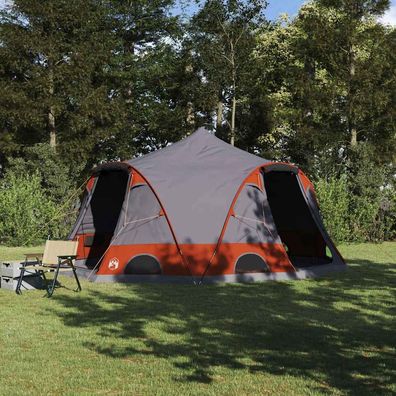 vidaXL Dome Zelt für 4 Personen 4 Personen Grau und Orange