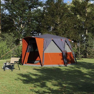 vidaXL Zelt für 6 Personen 6 Personen Grau und Orange