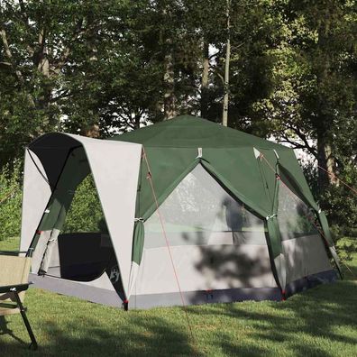 vidaXL Kabinenzelt für 5 Personen 5 Personen Grün und Weiß