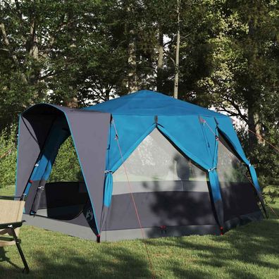 vidaXL Kabinenzelt für 5 Personen 5 Personen Blau und Grau