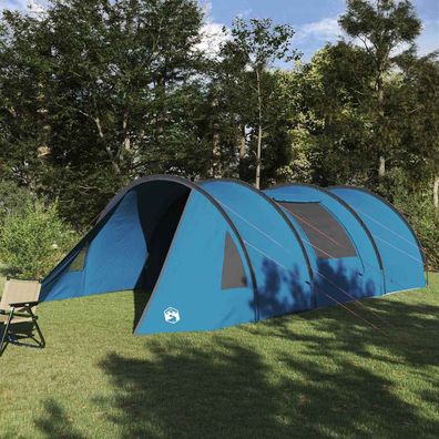 vidaXL Tunnelzelt für 5 Personen 5 Personen Blau und Grau