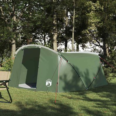 vidaXL Tunnelzelt 4-Personen 4 Personen Grün und Weiß