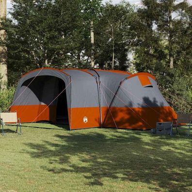 vidaXL Familienzelt für 12 Personen 12 Personen Grau und Orange