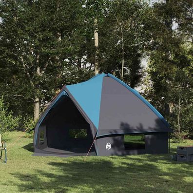 vidaXL Teepee Zelt für 10 Personen 10 Personen Blau und Grau