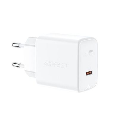 Acefast GaN USB-C Ladegeraet 30W, PD, QC 3.0, AFC, FCP Weiss (A21)