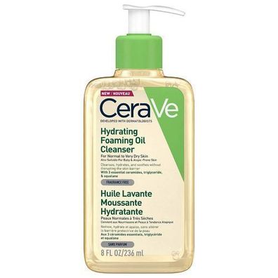 CeraVe Schaeumendes Reinigungsoel, Feuchtigkeitsspendend, 236 ml