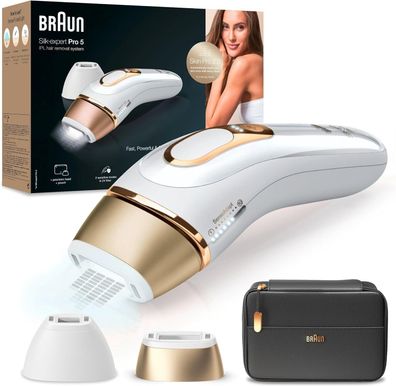 Braun IPL Silk Expert Pro 5 Haarentfernungsgerät Damen/Herren, 2 Aufsätze, sichtbare