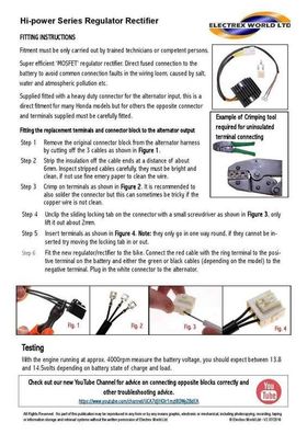 Regulator Rectifier Triumph Honda VTR1000 CBR1100XX Blackbird (fuel inj) VTX1800C CB9
