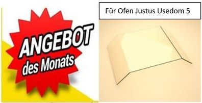 Kaminglas für Justus Ofenmodelle mit doppelt gebogener Kaminscheibe