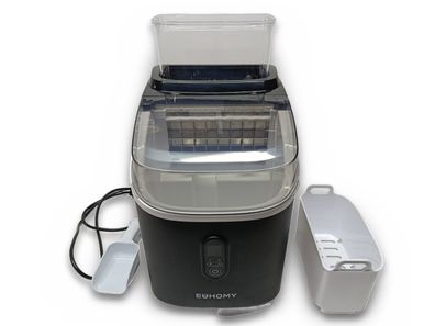 Euhomy Eiswürfelmaschine 15 kg 2 L 16 Eiswürfel 13 Min selbstreinigend Schwarz