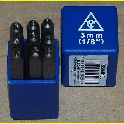 Schlagzahlen neu - 3 mm - komplett 1-9 - in Schachtel