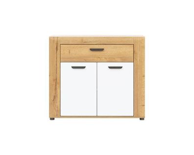 Kommode Besto BT02 Wohnzimmerschrank Evoke Eiche/Weiß Glanz